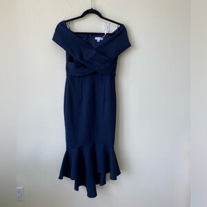 Navy Blue Elegant Evening dress.
